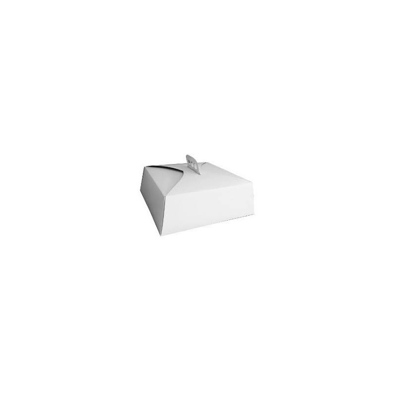 Estuche Blanco para Torta 24 x 24 h: 10 cm (x 10 unidades)