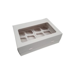 Cajas Cupcakes x 12 (34 x 25 h: 11 cm) con Visor y Separador (x 10)