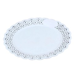 Plato con blonda Diámetro 24 cm (x 10 unidades)