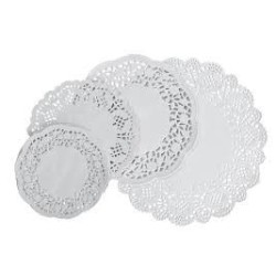 Blonda Redonda papel blanco 37 cm (x 100)