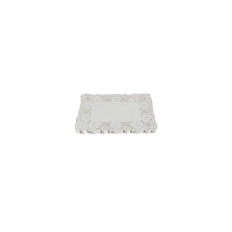 Blonda Rectangular papel blanco 26 x 32 cm (x 100)