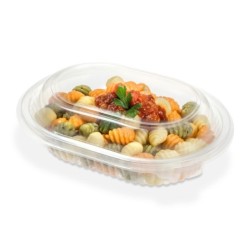Estuche 145 PP Micro Oval con tapa bisagra (25,5 x 18,5 h: 7 cm) x 50 unid.