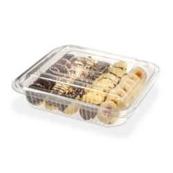 Estuche 146 PET CRISTAL con tapa bisagra (22,5 x 20 h: 6,5 cm) x 50 unidades