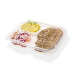 Estuche 146 PP Micro c/3 divisiones con tapa (19 x 22 h: 4,5 cm) x 50 unidades