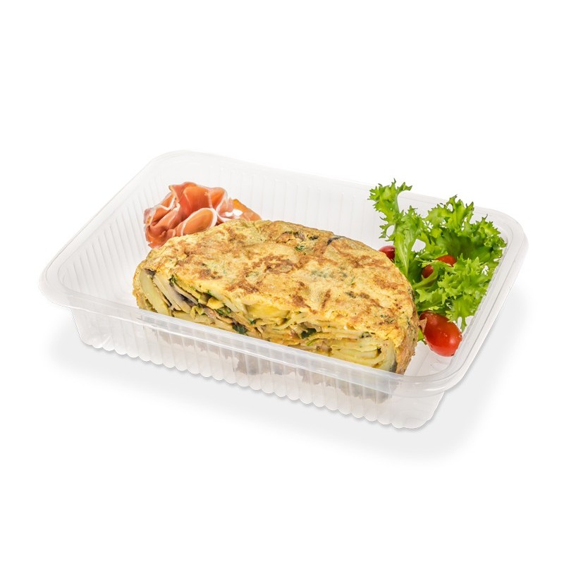 Bandeja 107 PET CRISTAL (19 x 26 h: 5 cm) x 100 unidades