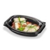 Bandeja Sushi Negra PET c/tapa Bandex (19 x 15 cm) x 50 unidades