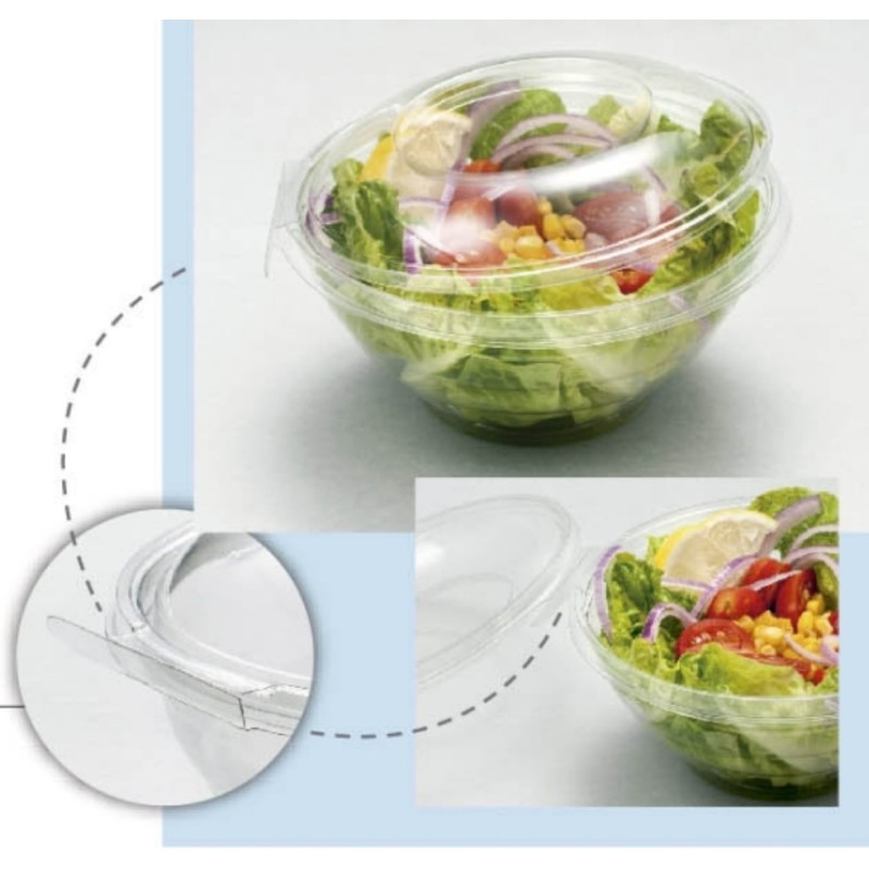 Ensaladera con Tapa con Precinto de Seguridad (x 100 unidades)