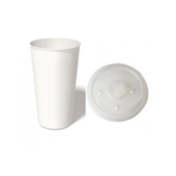 Tapa Plana Sorbete Vaso Polipapel 12 oz (x 100 unidades)