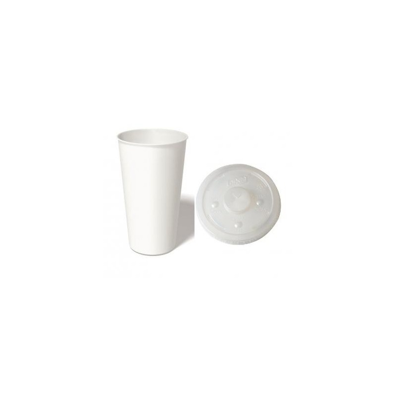Tapa Plana Sorbete Vaso Polipapel 16/21 oz (x 100 unidades)
