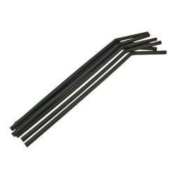 Sorbetes Plásticos Negro c/Fuelle 6 mm x 25 cm (x 300 unidades)