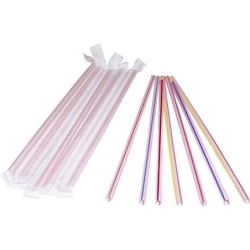 Sorbetes plásticos ensobrados 5 mm x 23 cm (x 700 unidades)