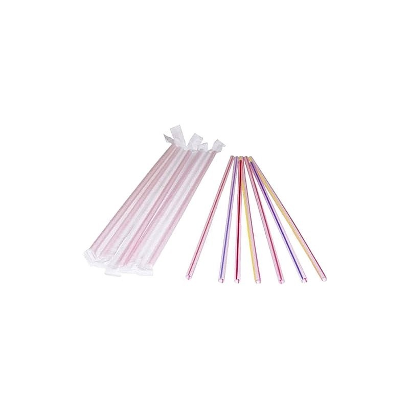 Sorbetes plásticos ensobrados 5 mm x 23 cm (x 700 unidades)