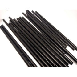 Sorbetes plástico negro 6 mm x 21 cm (caja x 1000 unidades)
