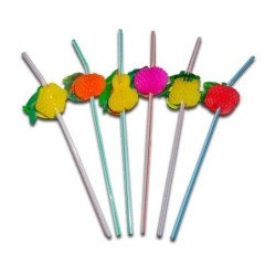 Sorbetes plásticos decorados con frutas (x 100 unidades)