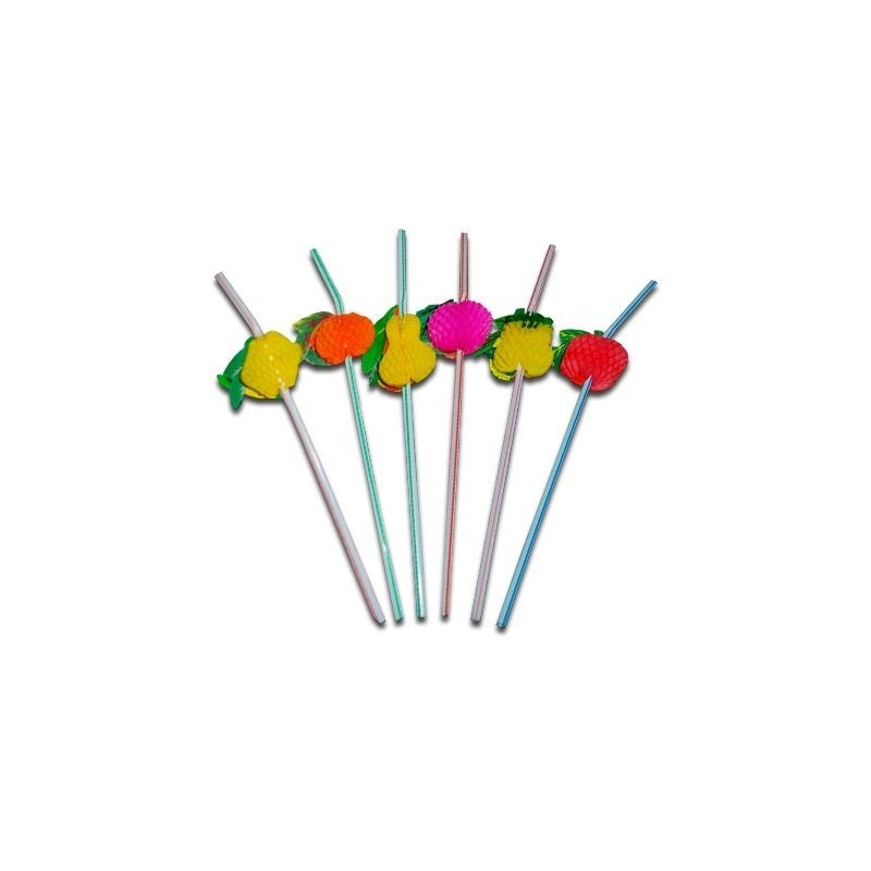 Sorbetes plásticos decorados con frutas (x 100 unidades)