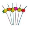 Sorbetes plásticos decorados con frutas (x 100 unidades)