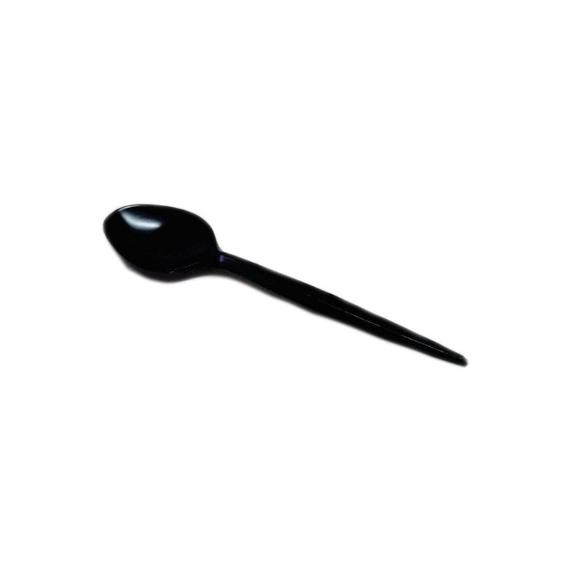 Cucharas Sundae Plástico NEGRO (x 100 unidades)