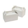 Estuche Maletin Cartulina Blanca c/manija (24 x 18 h: 10 cm) x 10 unidades
