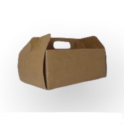 Estuche Maletin Cartulina Kraft c/manija (24 x 18 h: 10 cm) x 10 unidades