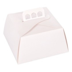 Estuche Torta Blanco 18 x 15 (h: 8 cm) x 10 unidades