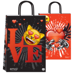 Bolsa Papel *Emoji Love* 14 x 8 x 20 cm con manija