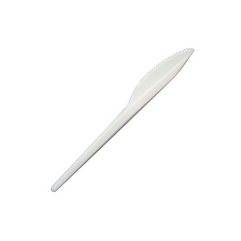 Cuchillo Plástico Blanco Reforzado (x 100 unidades)