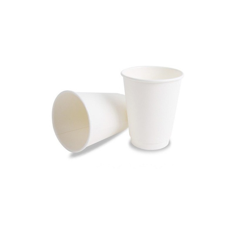 Vaso Polipapel 14 oz Doble Pared Blanco (x 100 unidades)