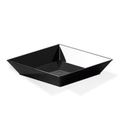 Mini Plato Cuadrado Darnel Negro 6,4 x 6,4 cm (x 24 unidades)