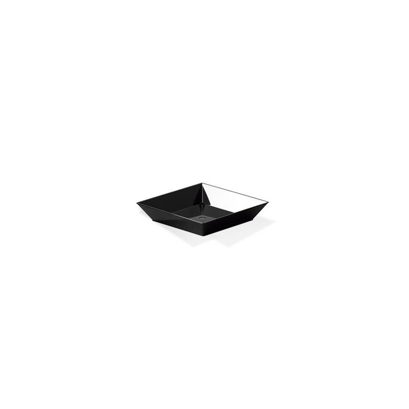 Mini Plato Cuadrado Darnel Negro 6,4 x 6,4 cm (x 24 unidades)