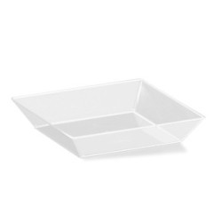 Mini Plato Cuadrado Darnel Cristal 6,4 x 6,4 cm (x 24 unidades)