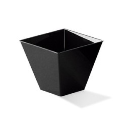 Mini Pote Cuadrado Darnel Negro 5 x 5 cm (h: 4 cm) x 24 unidades