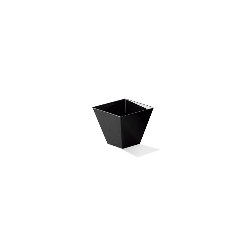 Mini Pote Cuadrado Darnel Negro 5 x 5 cm (h: 4 cm) x 24 unidades