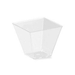 Mini Pote Cuadrado Darnel Cristal 5 x 5 cm (h: 4 cm) x 24 unidades