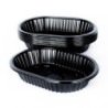 Bandeja 105 PET NEGRA OVAL Bandex (x 100 unidades)