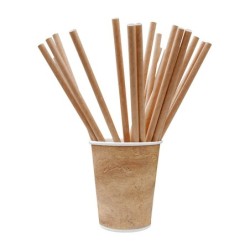 Sorbetes de Papel Kraft 20 cm x 7 mm (paq x 200 unidades)