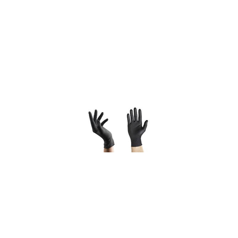 Guantes de NITRILO Negro TALLE *L* (caja x 100 unidades)
