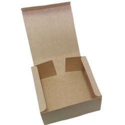 Estuche Cartulina Kraft Tarta Individual (14 x 14 h: 6 cm) x 10 unidades