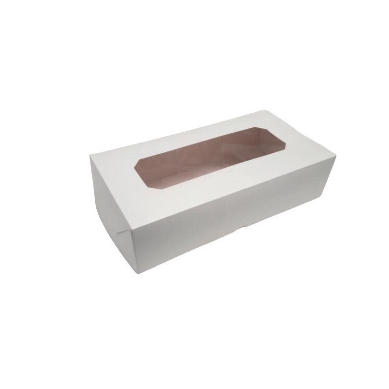 Caja Cartulina Blanca con Visor 39 x 20 x 10 cm (x 10 unidades)