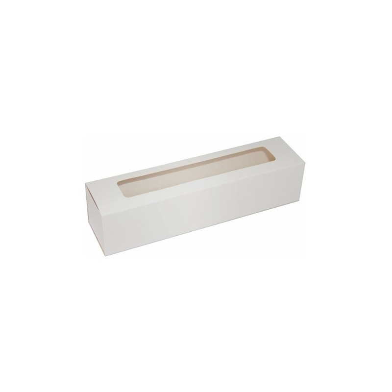 Cajas MACARRONS x 9 con Visor (25 x 6 cm h: 6 cm) x 10 unidades