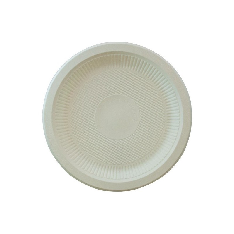 Plato BIO Fécula de Maíz Grande (23 cm) pack x 12 unidades