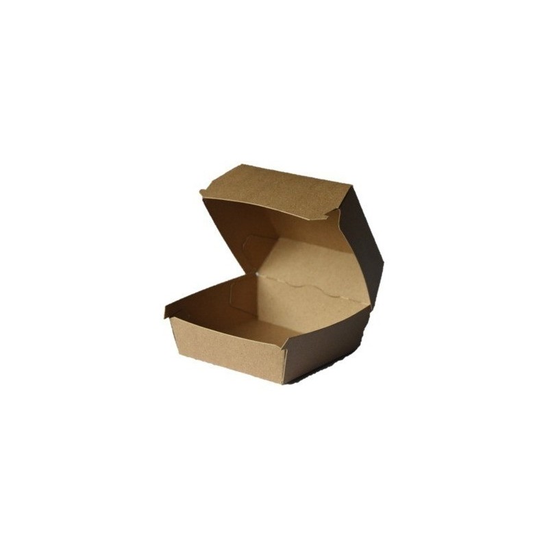 Estuche BIO Kraft p/ Hamburguesa Grande (13 x 11 h: 8,7 cm) x 10 unidades