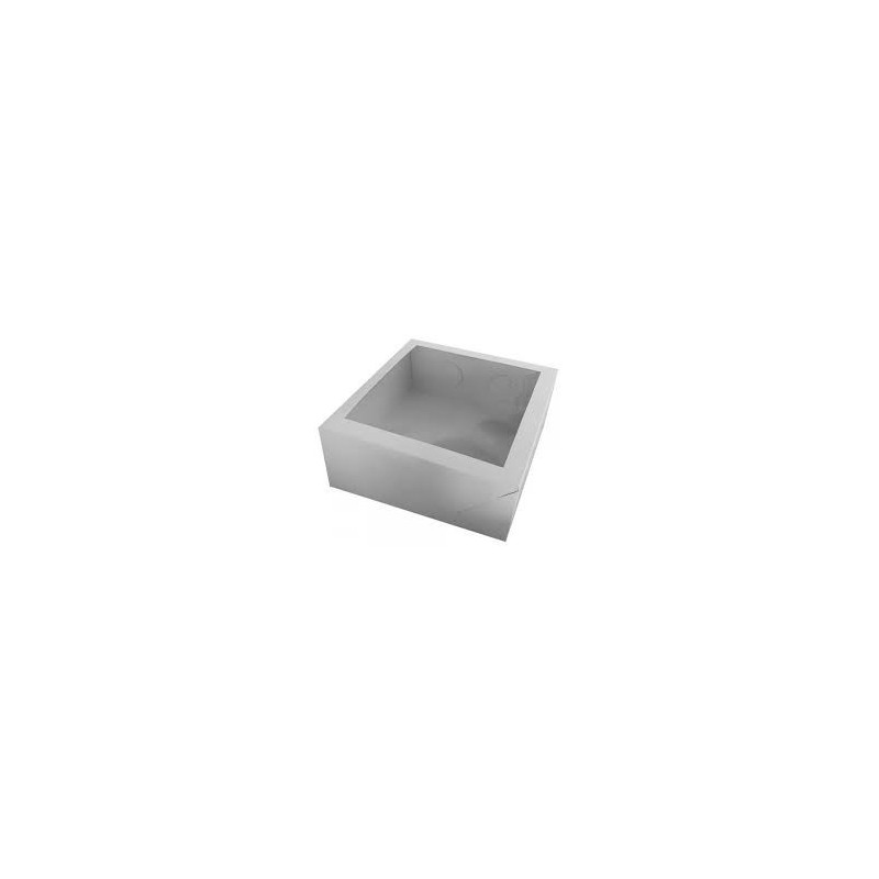 Caja Cartulina Blanca con Visor 20 x 20 x 10 cm (x 10 unidades)