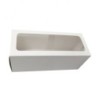 Estuche Cartulina Blanca c/ Visor p/ budín (24 x 8.5 h: 10 cm) x 10 unidades