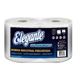 Bobina Tissue ELEGANTE D/H Troquelada (2 rollos x 600 hojas c/u)