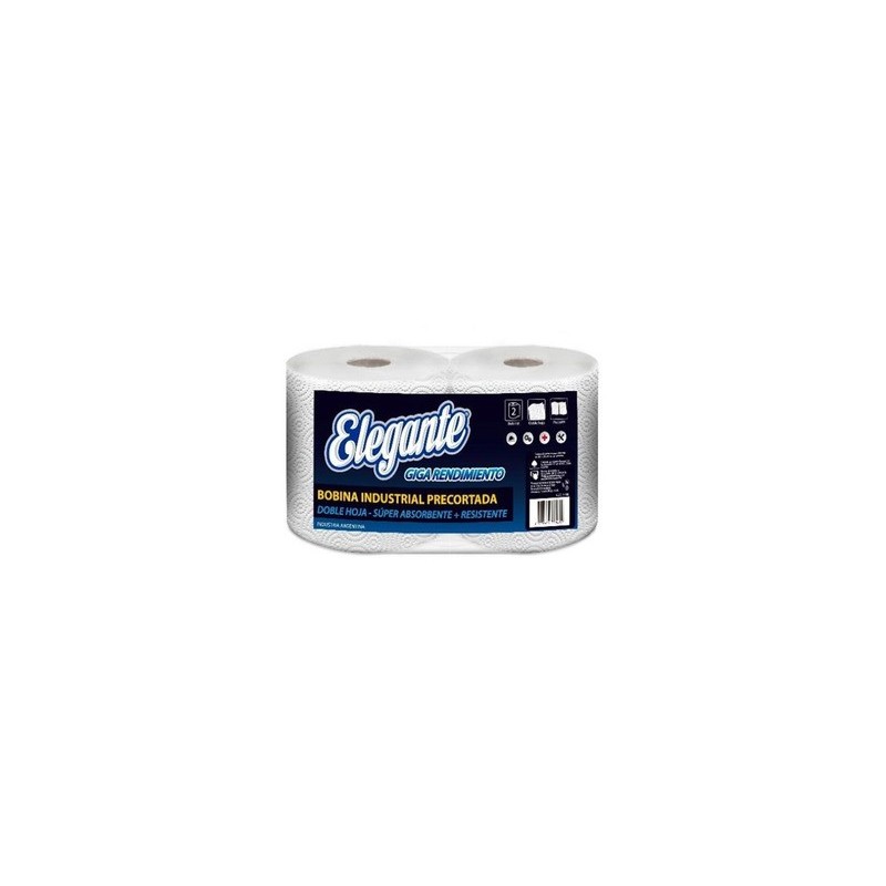 Bobina Tissue ELEGANTE D/H Troquelada (2 rollos x 600 hojas c/u)