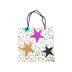 Bolsa Papel *Gold Stars* 32 x 10 x 30 cm con manija