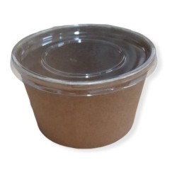 Ensaladera Polipapel Kraft 20 oz (600 cc) con tapa (x 100 unidades)