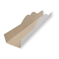 Porta pancho cartulina blanca (22,5 x 3,5 x 3,5 cm) x 500 unidades