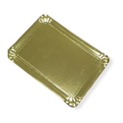 Bandeja Cartón ORO Metalizado 1 kg (22 x 30 cm) x 10 unidades