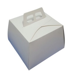 Estuche Torta Blanco con manija 18 x 18 x 15 cm (x 10 unidades)